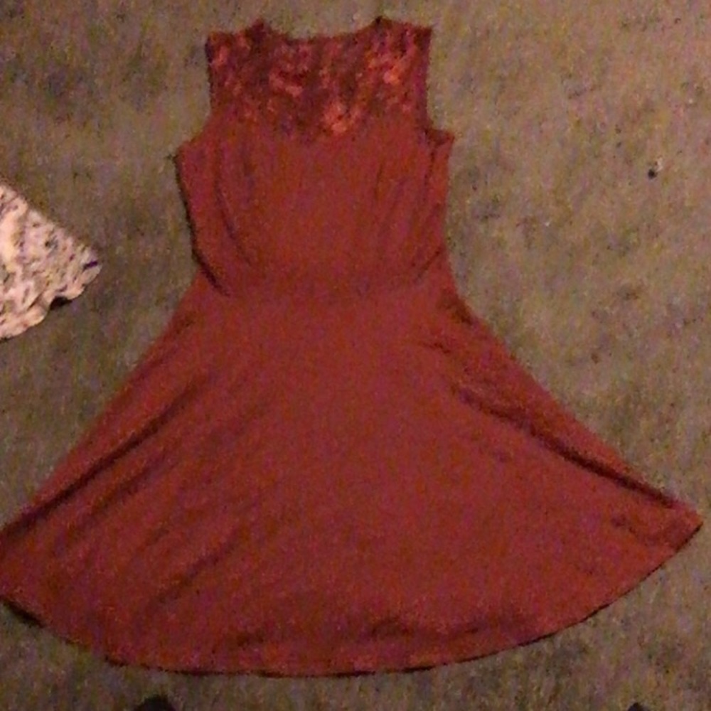 Red Lacy Dress - Picture 2 of 4